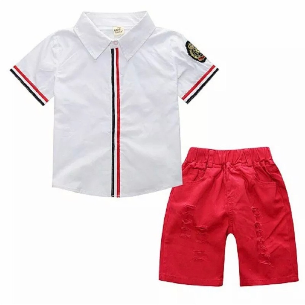 2PCS Toddler Baby Boys Suits tops/ ShortsSet kids